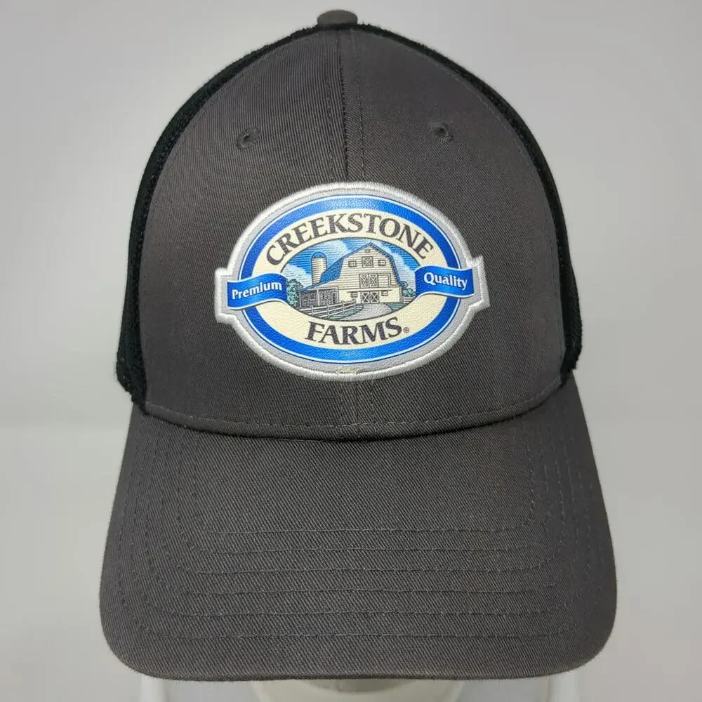 Otto Trucker Hat Gray One Size Creekstone Farms Beef Barn Patch Snapback Mesh